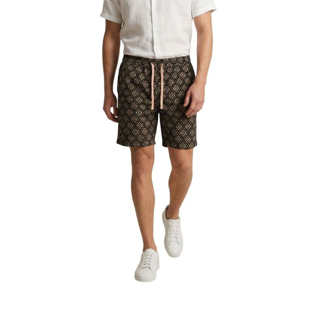 Gianni Lupo Black Cotton Bermuda Men's Shorts